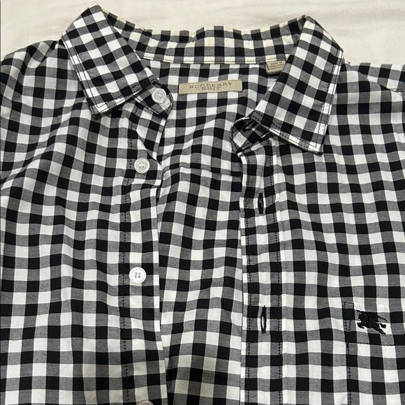Burberry Black, Green and White Check Men's Shirt - Picture 1 of 10